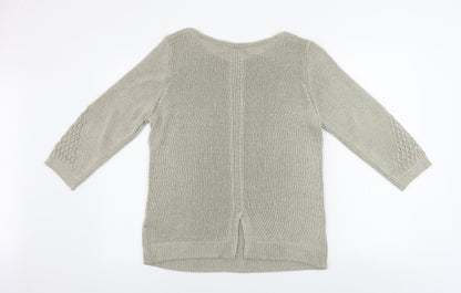 Womens UK Size 14 Marks and Spencer Beige Pullover Jumper