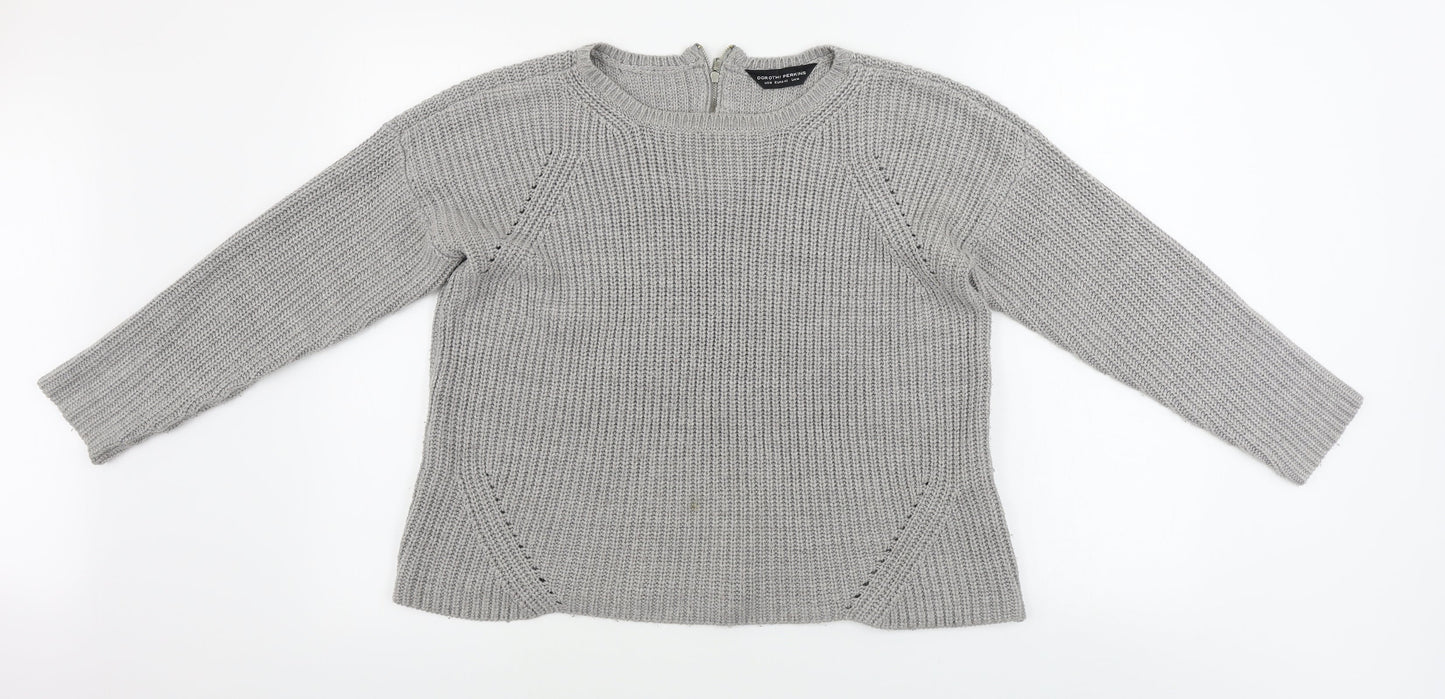 Womens UK Size 14 Dorothy Perkins Grey Pullover Jumper