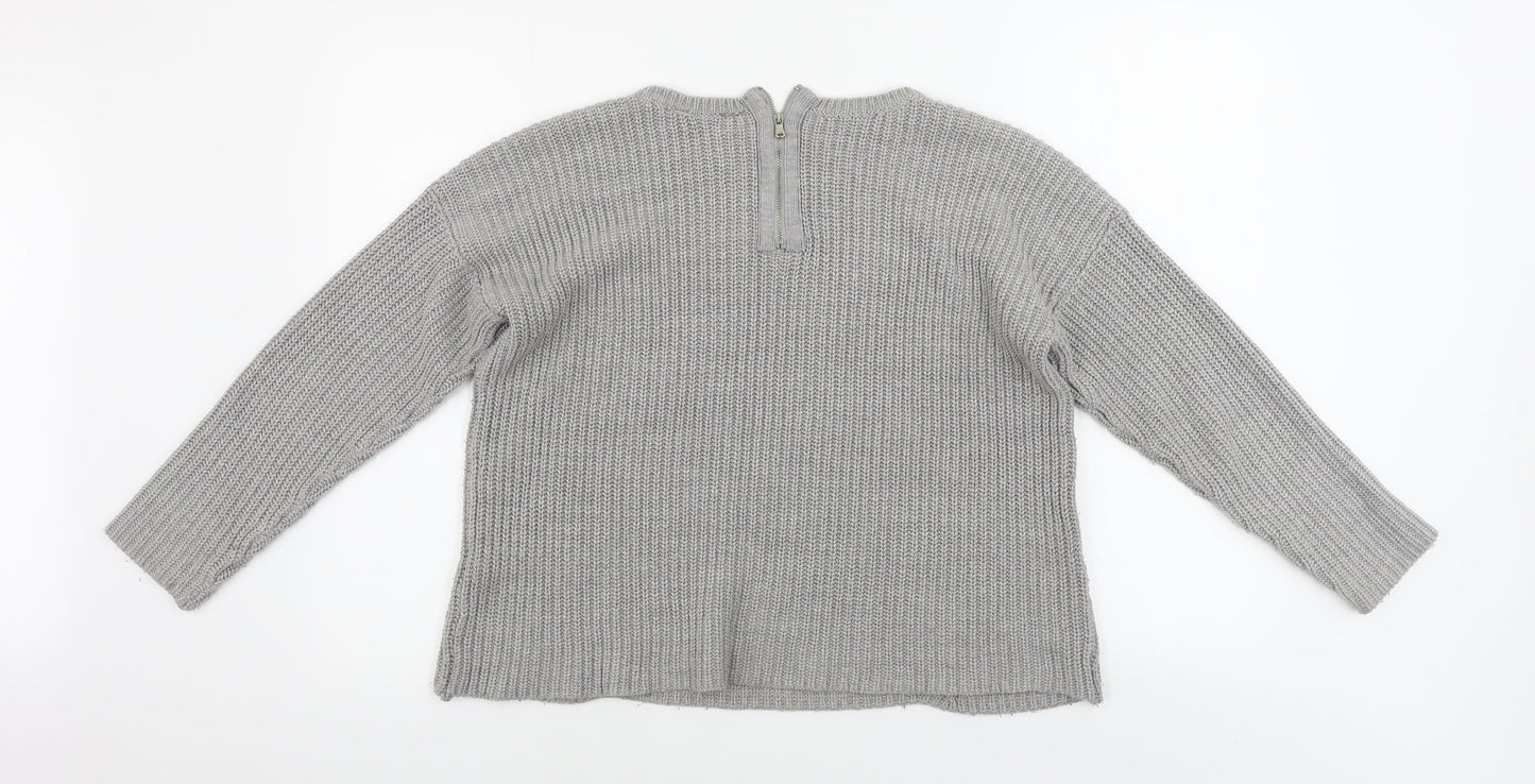 Womens UK Size 14 Dorothy Perkins Grey Pullover Jumper
