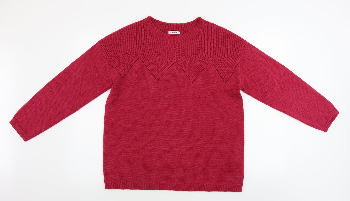 Damart Womens Pink   Pullover Jumper Size 14