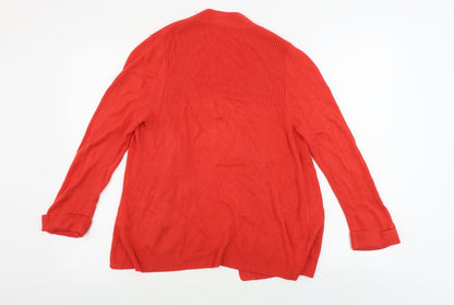 Womens UK Size 12 BHS Red Cardigan Jumper
