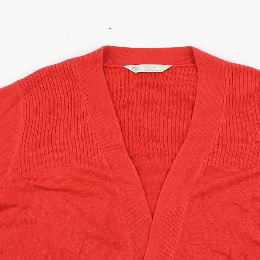 Womens UK Size 12 BHS Red Cardigan Jumper