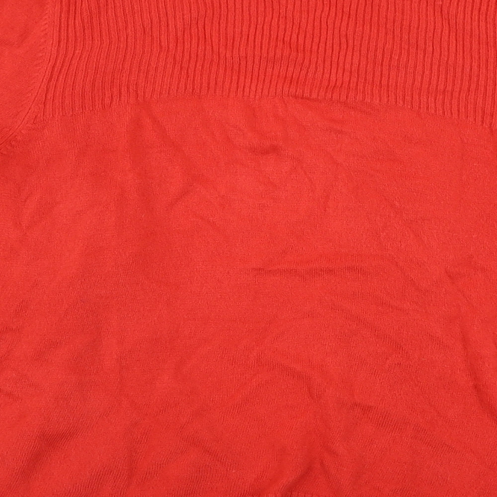 Womens UK Size 12 BHS Red Cardigan Jumper