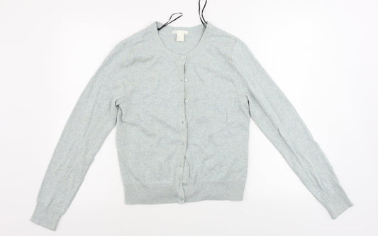 Womens UK Size S H&M Green Cardigan Jumper