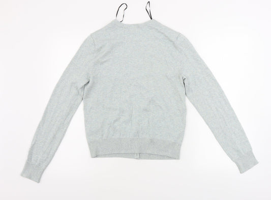 Womens UK Size S H&M Green Cardigan Jumper