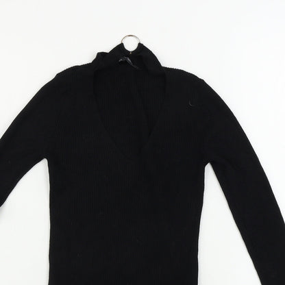 Womens UK Size 6 Miss Selfridge Black Pullover Jumper