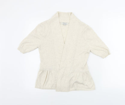 Womens UK Size 12 Peacocks Beige Cardigan Jumper
