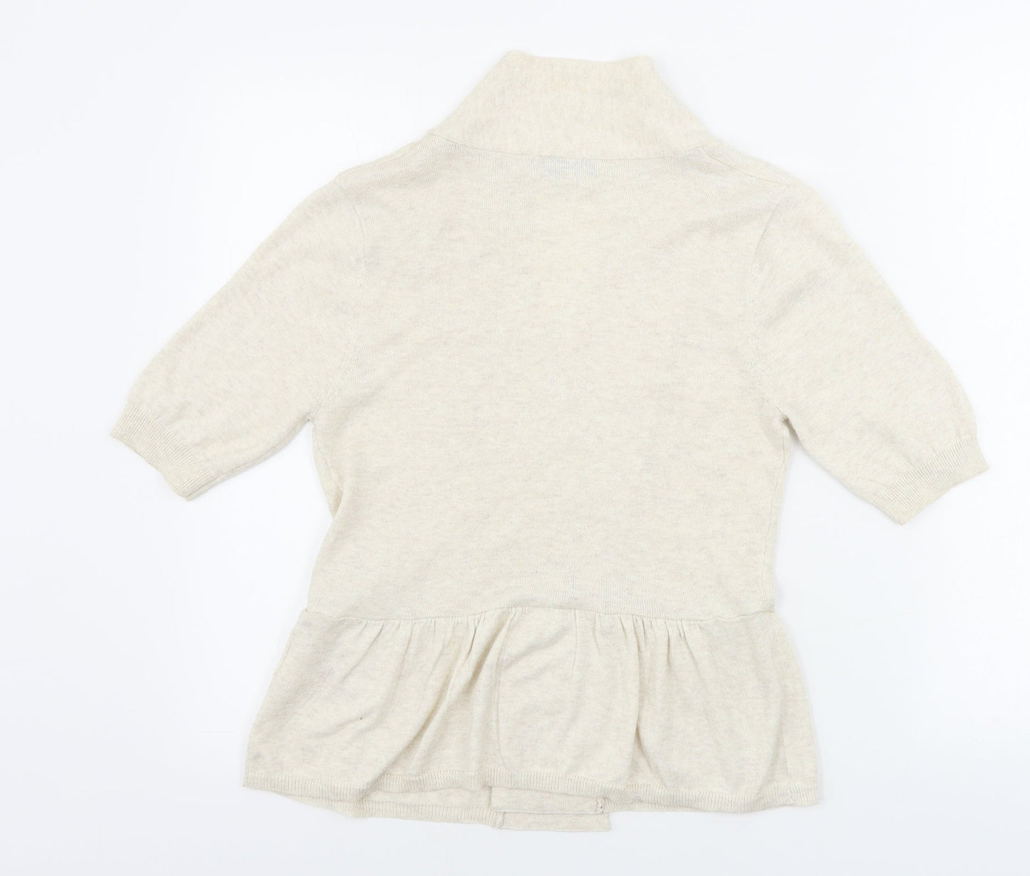 Womens UK Size 12 Peacocks Beige Cardigan Jumper