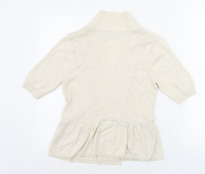 Womens UK Size 12 Peacocks Beige Cardigan Jumper