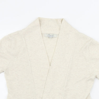 Womens UK Size 12 Peacocks Beige Cardigan Jumper