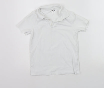 Marks and Spencer Girls White   Basic Polo Size 7-8 Years