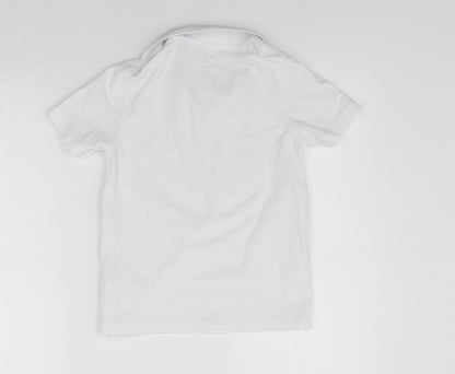 Marks and Spencer Girls White   Basic Polo Size 7-8 Years