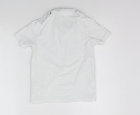 Marks and Spencer Girls White   Basic Polo Size 7-8 Years