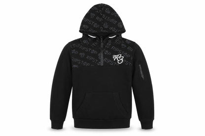 Ribstop Boys Black   Pullover Hoodie Size L