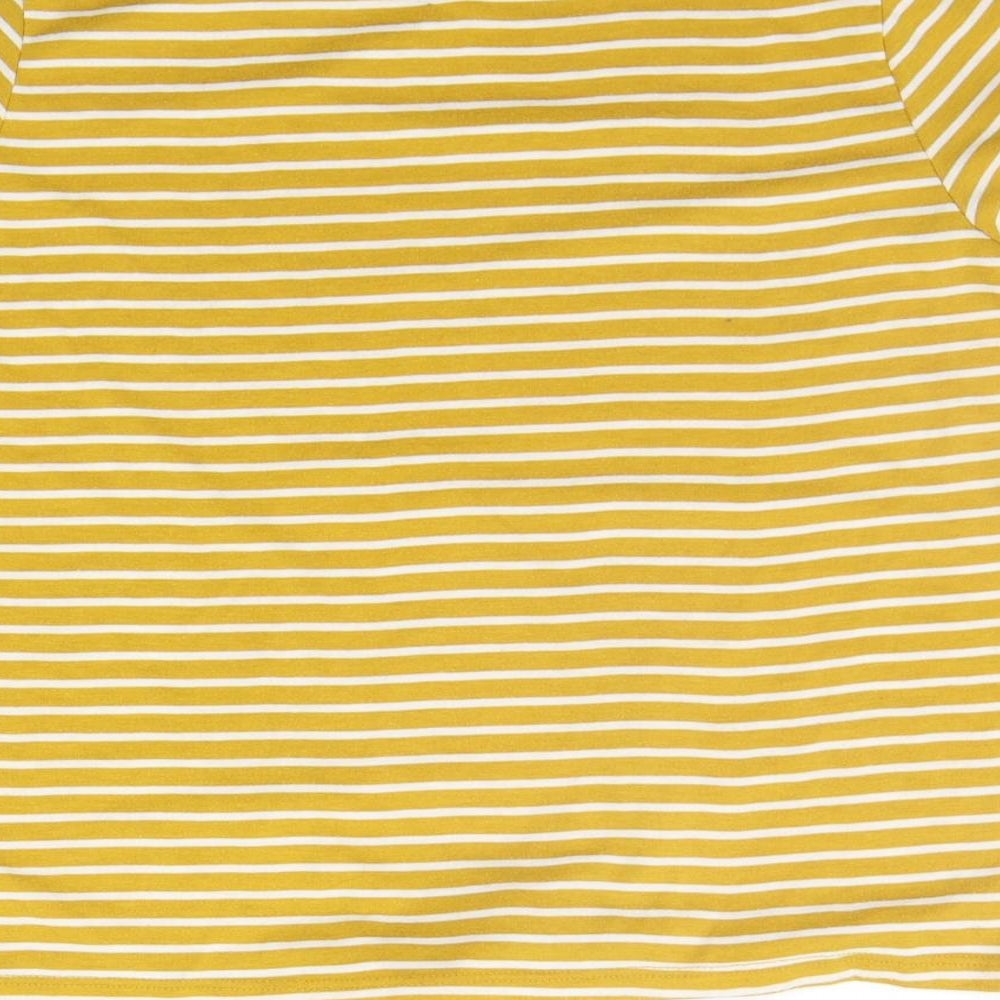 Womens UK Size 14 Select Yellow Basic T-Shirt