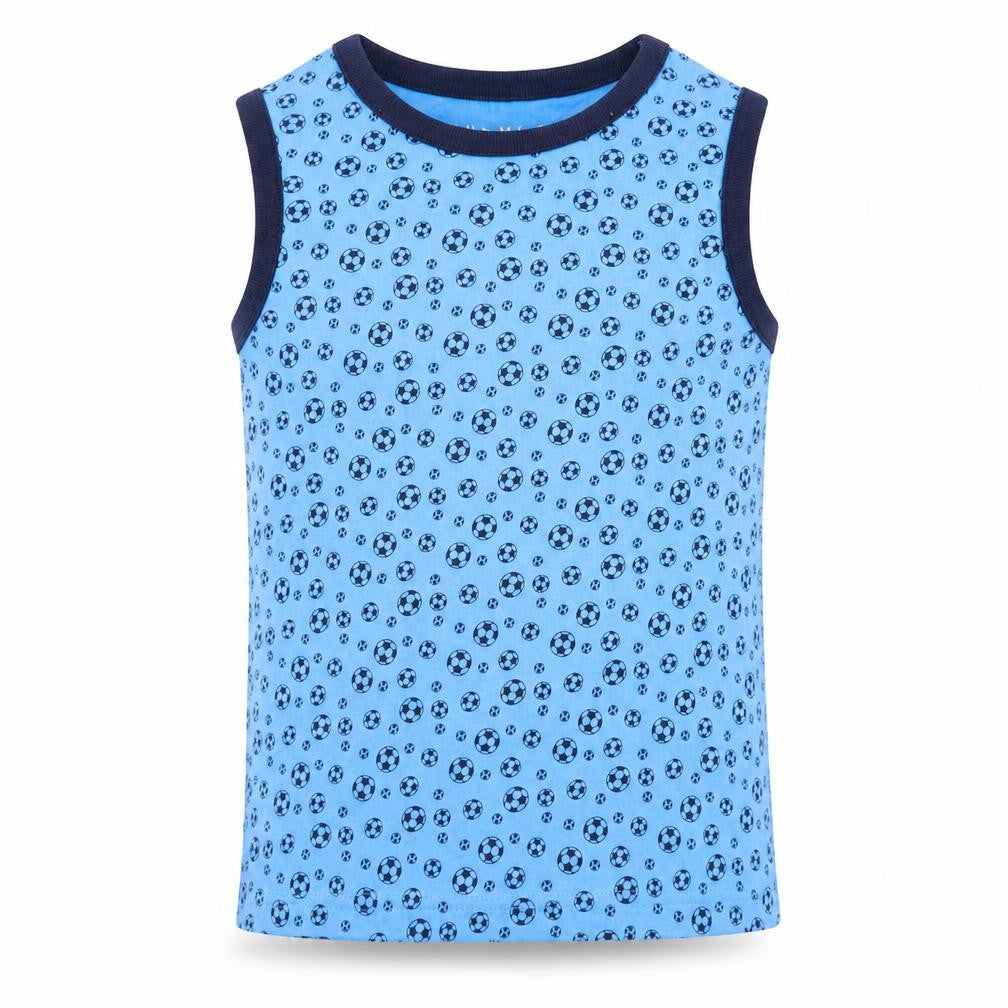 Nutmeg Boys Blue Geometric  Basic Tank Size 5-6 Years