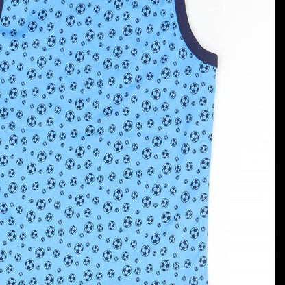 Nutmeg Boys Blue Geometric  Basic Tank Size 5-6 Years