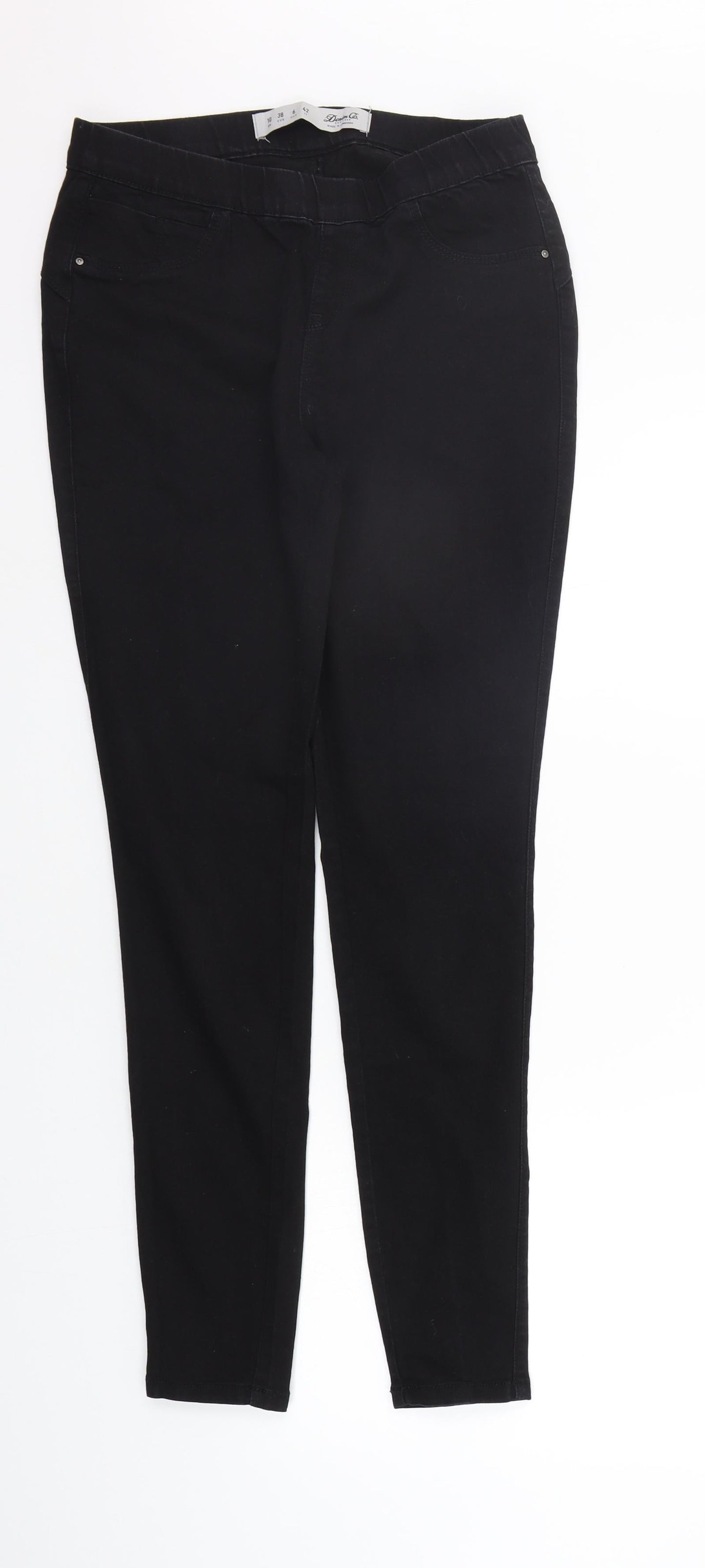 Womens UK Size 10 deniem co Regular Fit Jegging Black Trousers