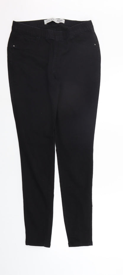 Womens UK Size 10 deniem co Regular Fit Jegging Black Trousers