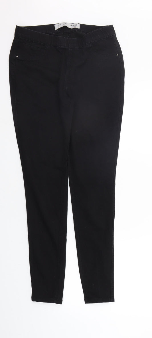 Womens UK Size 10 deniem co Regular Fit Jegging Black Trousers