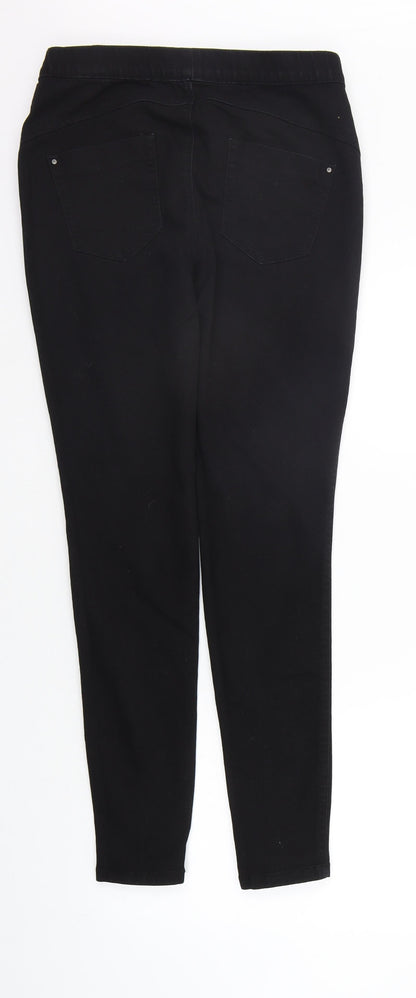 Womens UK Size 10 deniem co Regular Fit Jegging Black Trousers