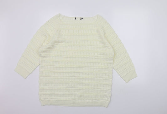 Womens UK Size XL Mia Moda Yellow Pullover Jumper