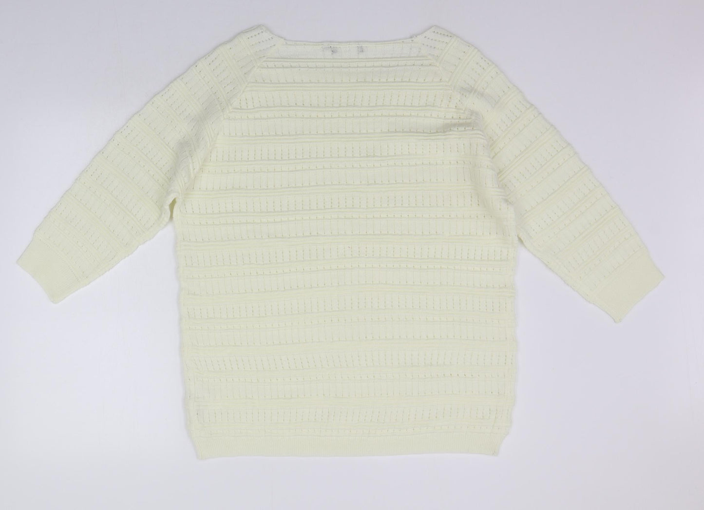 Womens UK Size XL Mia Moda Yellow Pullover Jumper