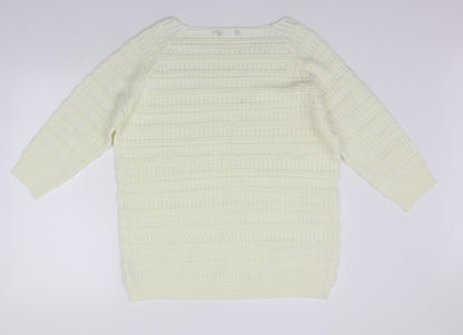 Womens UK Size XL Mia Moda Yellow Pullover Jumper