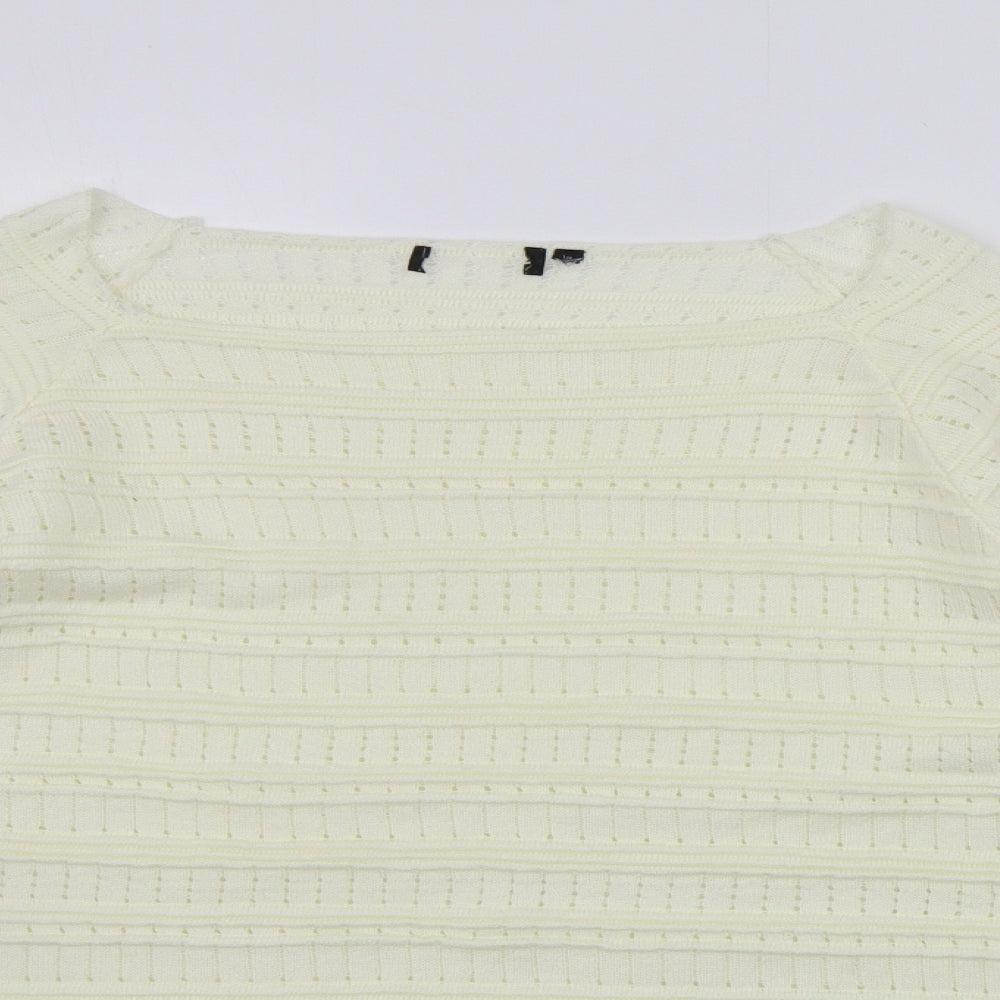 Womens UK Size XL Mia Moda Yellow Pullover Jumper