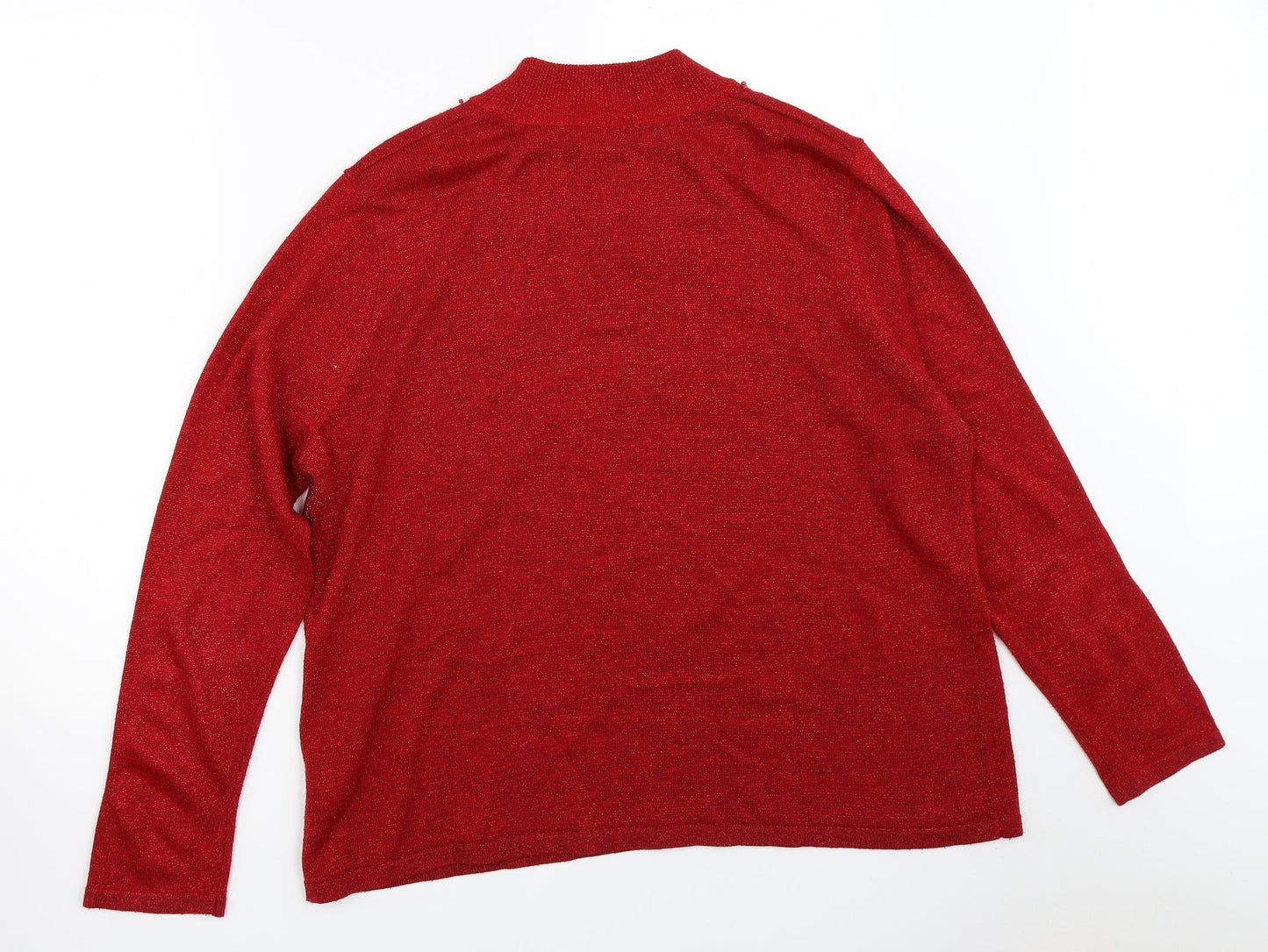 Womens UK Size L BM Red Pullover Jumper