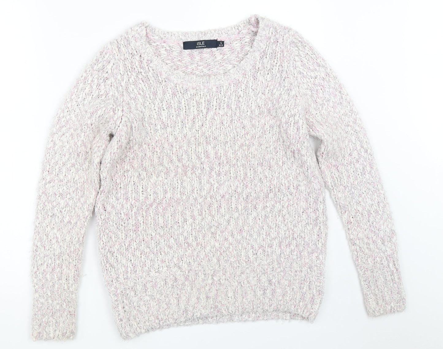 Womens UK Size S Isle Pink Pullover Jumper