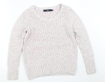 Womens UK Size S Isle Pink Pullover Jumper