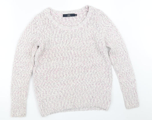 Womens UK Size S Isle Pink Pullover Jumper