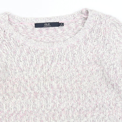 Womens UK Size S Isle Pink Pullover Jumper
