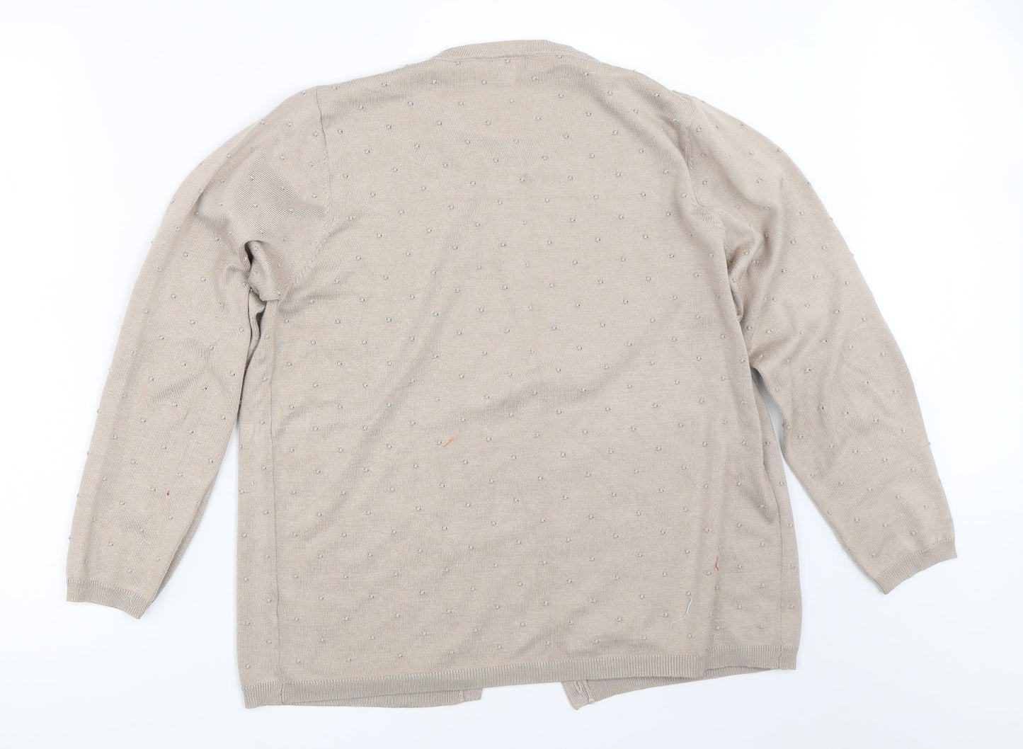 Womens UK Size M Hepburn Beige Cardigan Jumper