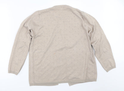 Womens UK Size M Hepburn Beige Cardigan Jumper