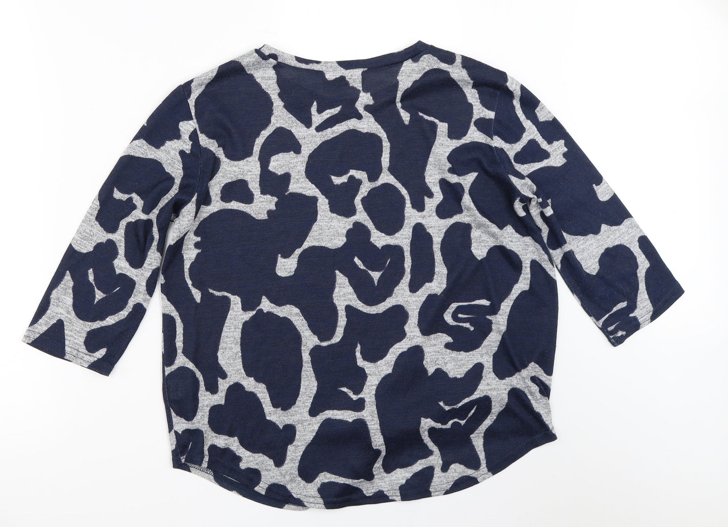 Womens UK Size 12 BASSINI Blue Pullover Jumper