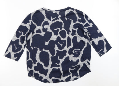 Womens UK Size 12 BASSINI Blue Pullover Jumper
