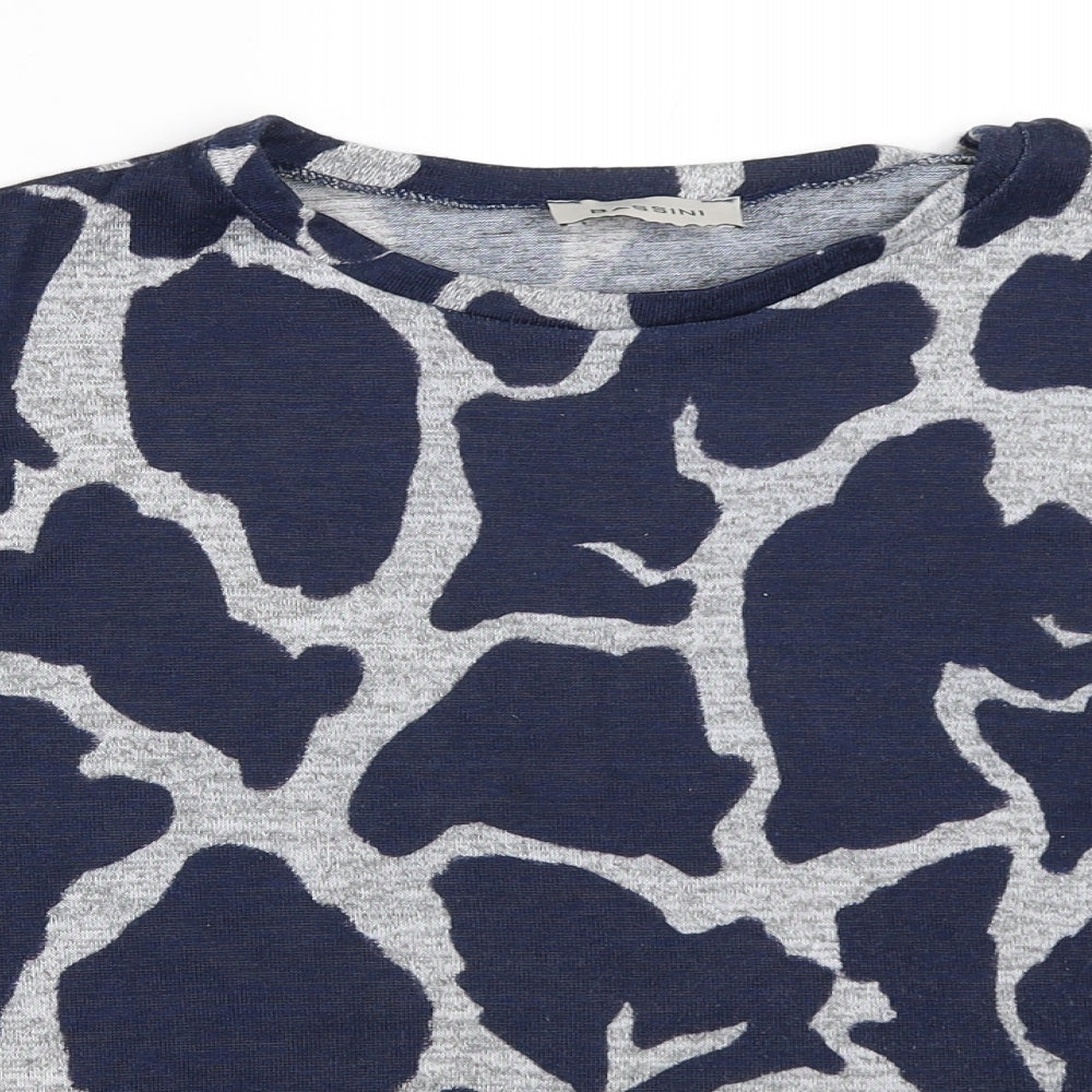 Womens UK Size 12 BASSINI Blue Pullover Jumper