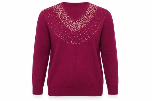 Isle Womens Purple   Pullover Jumper Size M