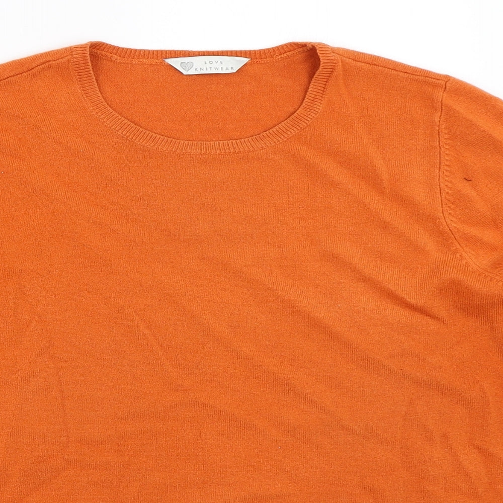 Womens UK Size 12 BHS Orange Pullover Jumper