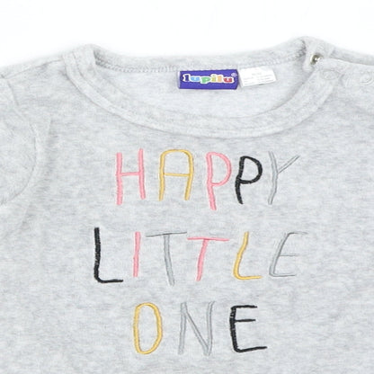 Lupilu Girls Grey   Pullover Jumper Size 12-18 Months