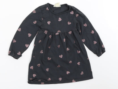 H&M Girls Grey   Fit & Flare  Size 2 Years