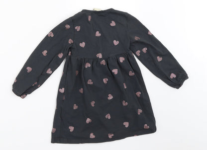 H&M Girls Grey   Fit & Flare  Size 2 Years
