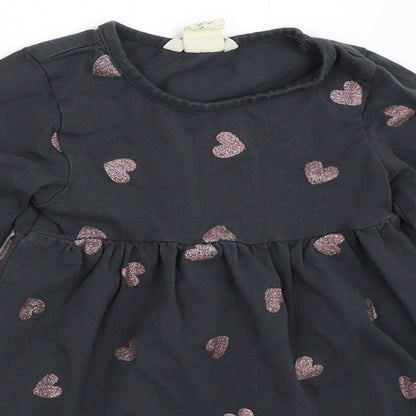 H&M Girls Grey   Fit & Flare  Size 2 Years