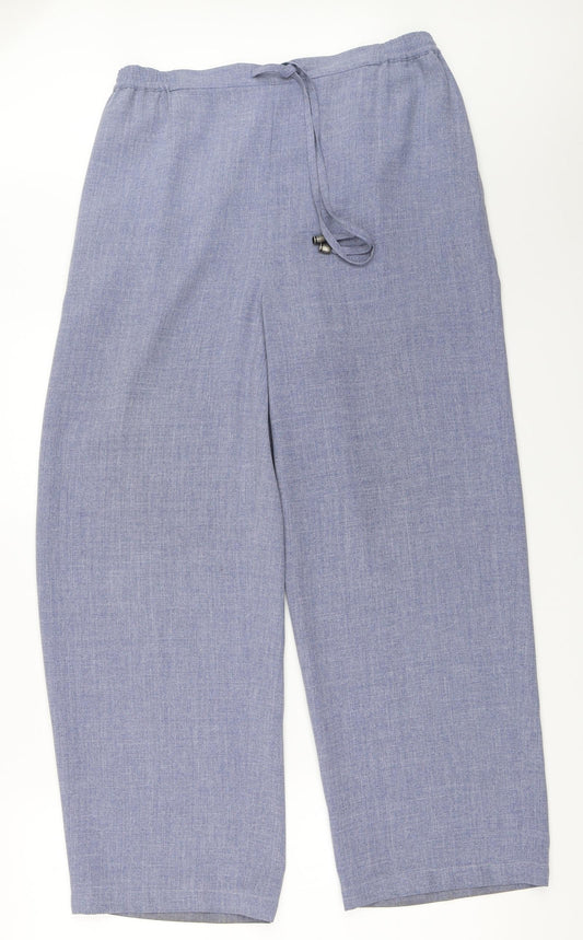 Womens UK Size 14 Platinum Regular Fit  Blue Trousers