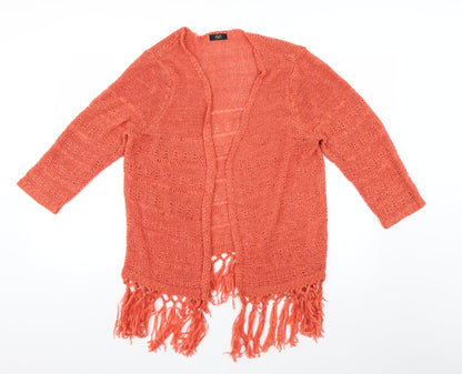 F&F Womens Orange   Cardigan Jumper Size 14