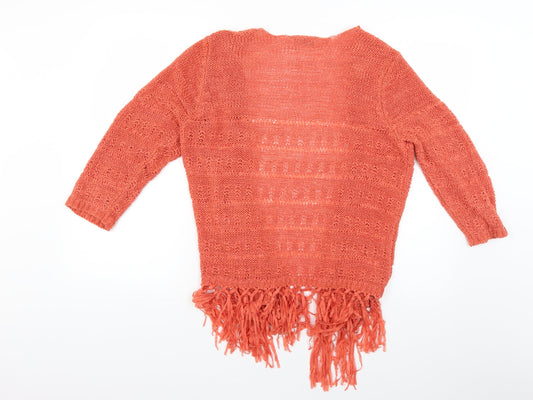 F&F Womens Orange   Cardigan Jumper Size 14