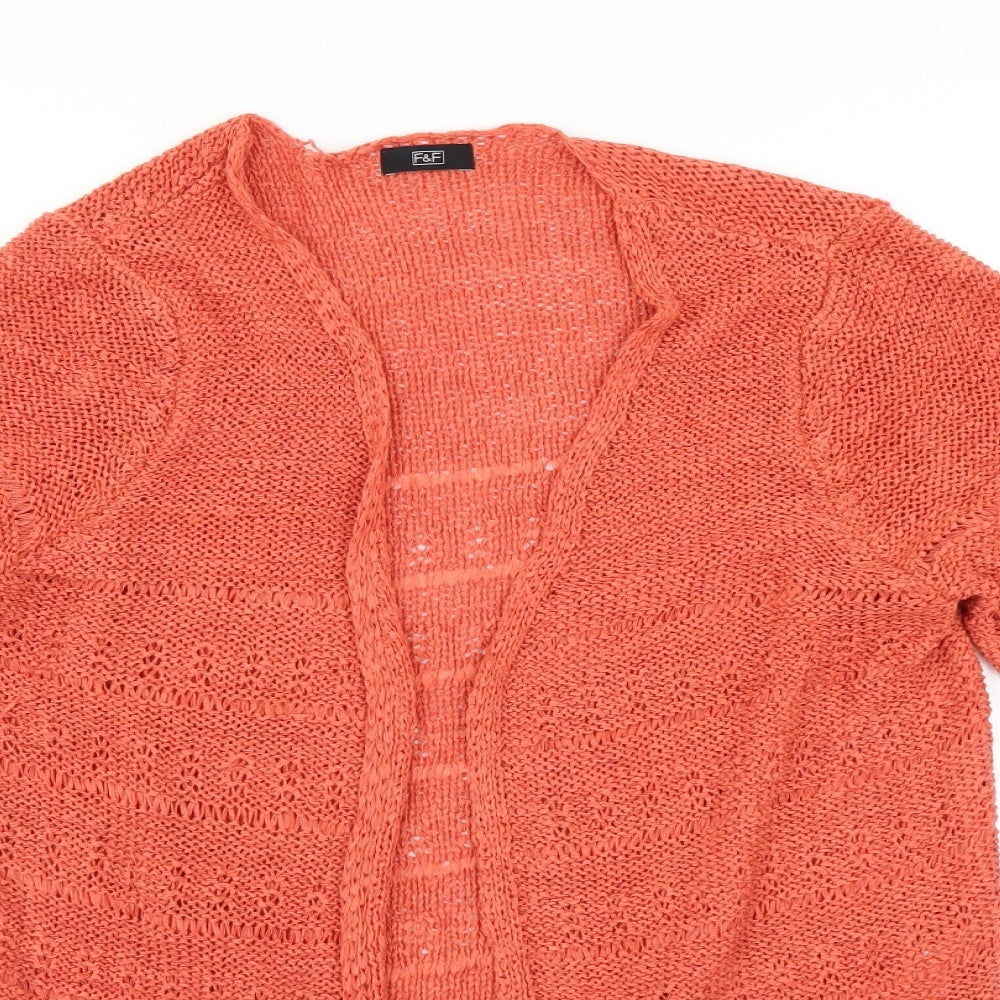 F&F Womens Orange   Cardigan Jumper Size 14