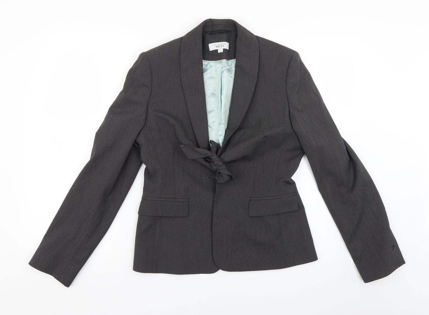 NEXT Womens Grey Striped  Jacket Blazer Size 10